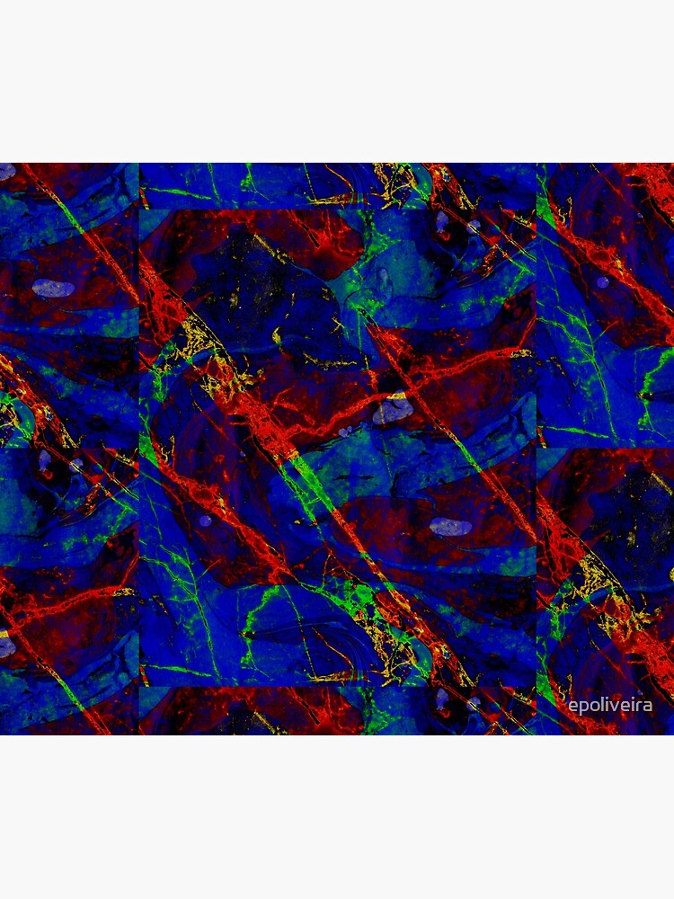 Colorful Red Blue Marble Pattern by epoliveira