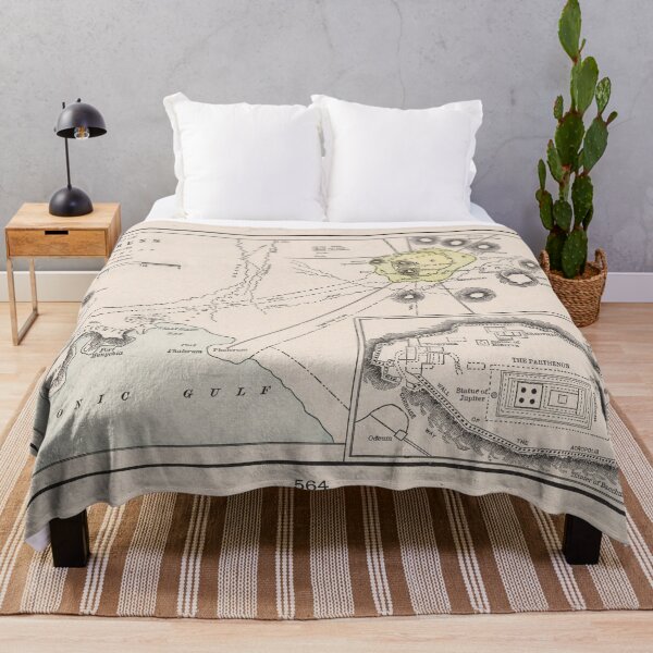 Item preview, Ancient Athens Greece Vintage Map (1901) designed and sold by BravuraMedia.