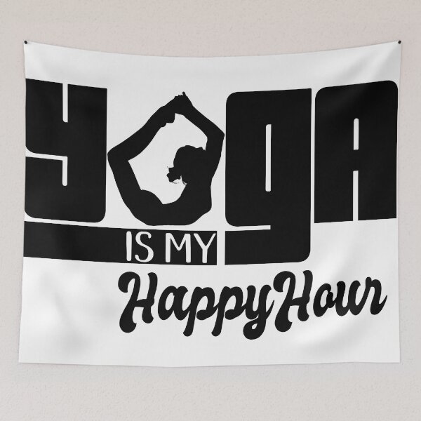 Item preview, Yoga is my Happy Hour (black) designed and sold by Chai-spirit.