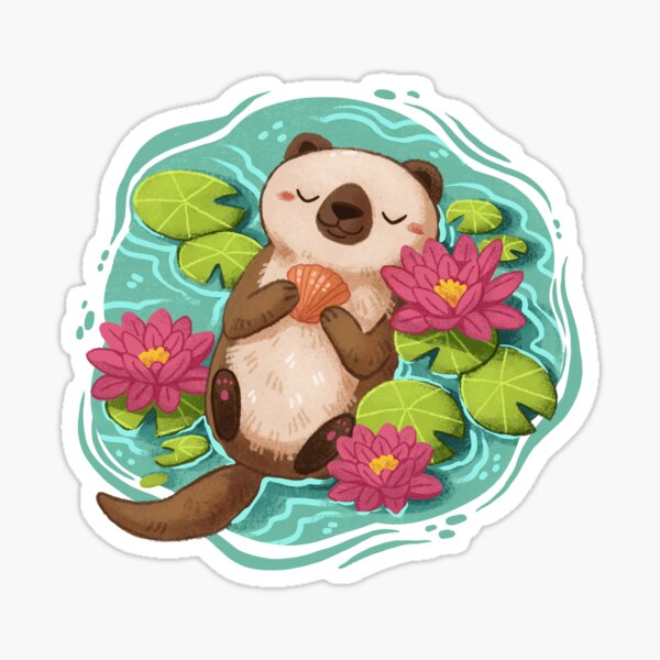 Happy Otter Sticker