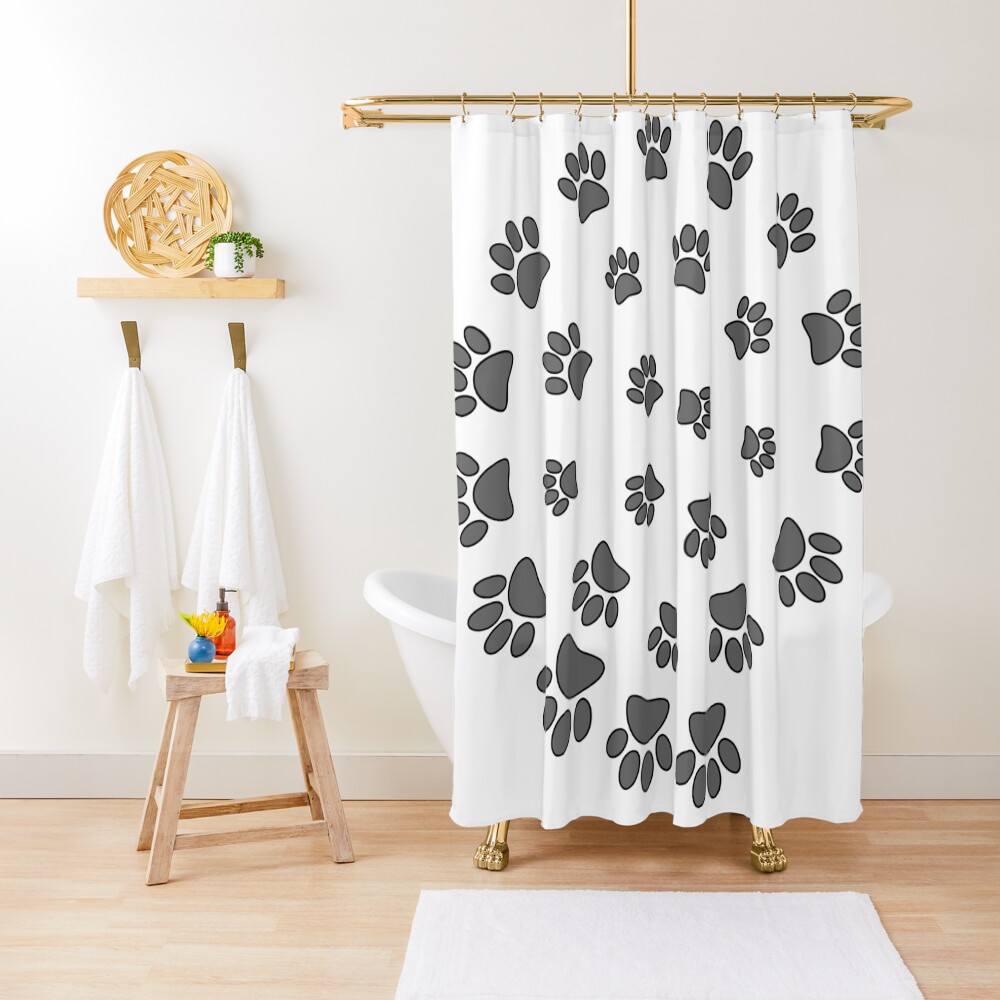 "Spiral Dog Paw Print" Shower Curtain for Sale by Almdrs Redbubble