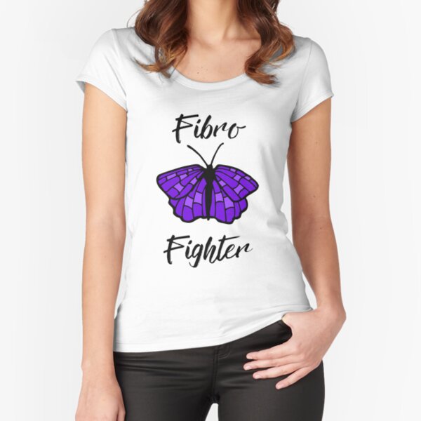 Fibromyalgia Fighter Fitted Scoop T-Shirt