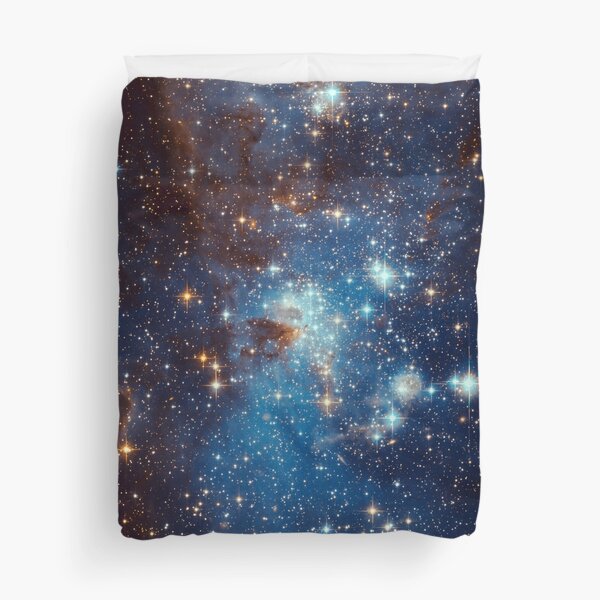 Blue Nebula Stars Space Duvet Cover