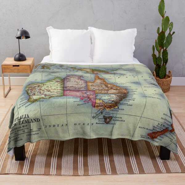 Item preview, Vintage Map of Australia (1921) designed and sold by BravuraMedia.