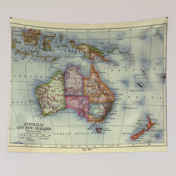 Item preview, Vintage Map of Australia (1921) designed and sold by BravuraMedia.