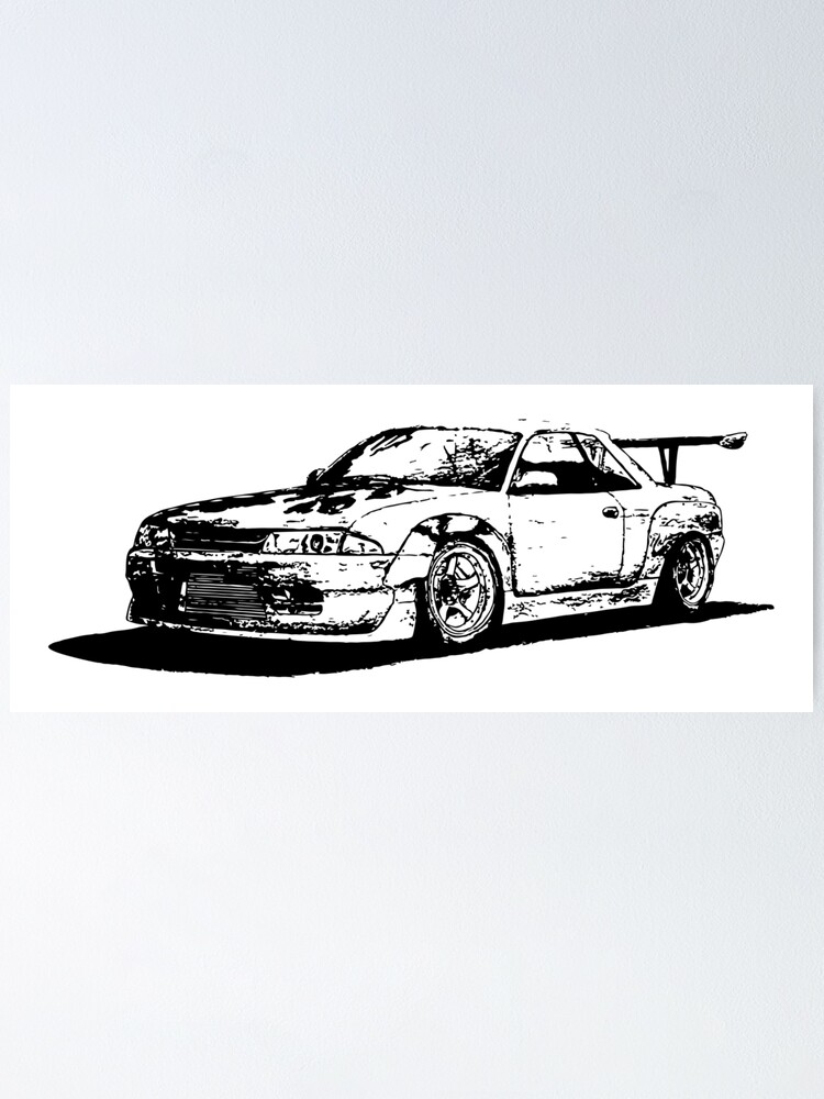 Widebody R32 Sketch Poster By L13psna Redbubble