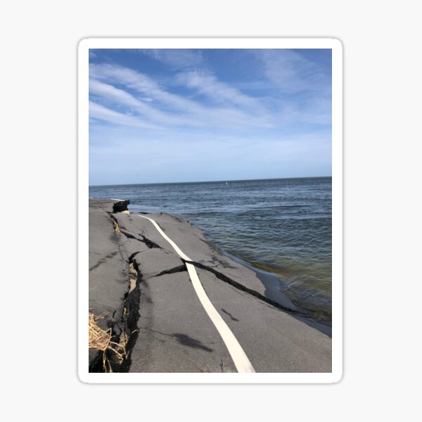 Item preview, Broken Road by the Ocean Ocracoke Island, North Carolina designed and sold by rachelhaak.