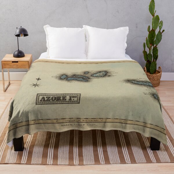 Item preview, Vintage Azores Islands Map (1823) designed and sold by BravuraMedia.