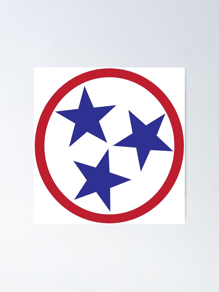 Tennessee Tri Star Poster By Amcelroy Redbubble