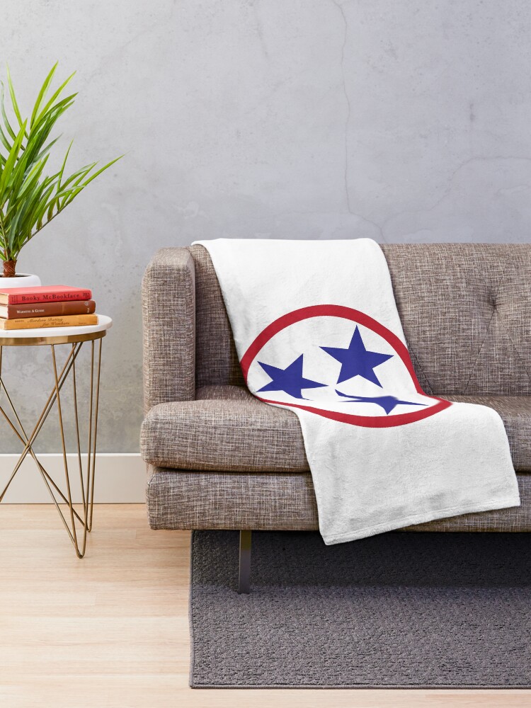 Tennessee Tri Star Throw Blanket By Amcelroy Redbubble