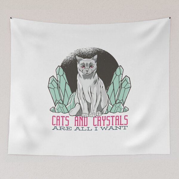 Item preview, Cats and Crystals are all I Want designed and sold by Angelandspot.