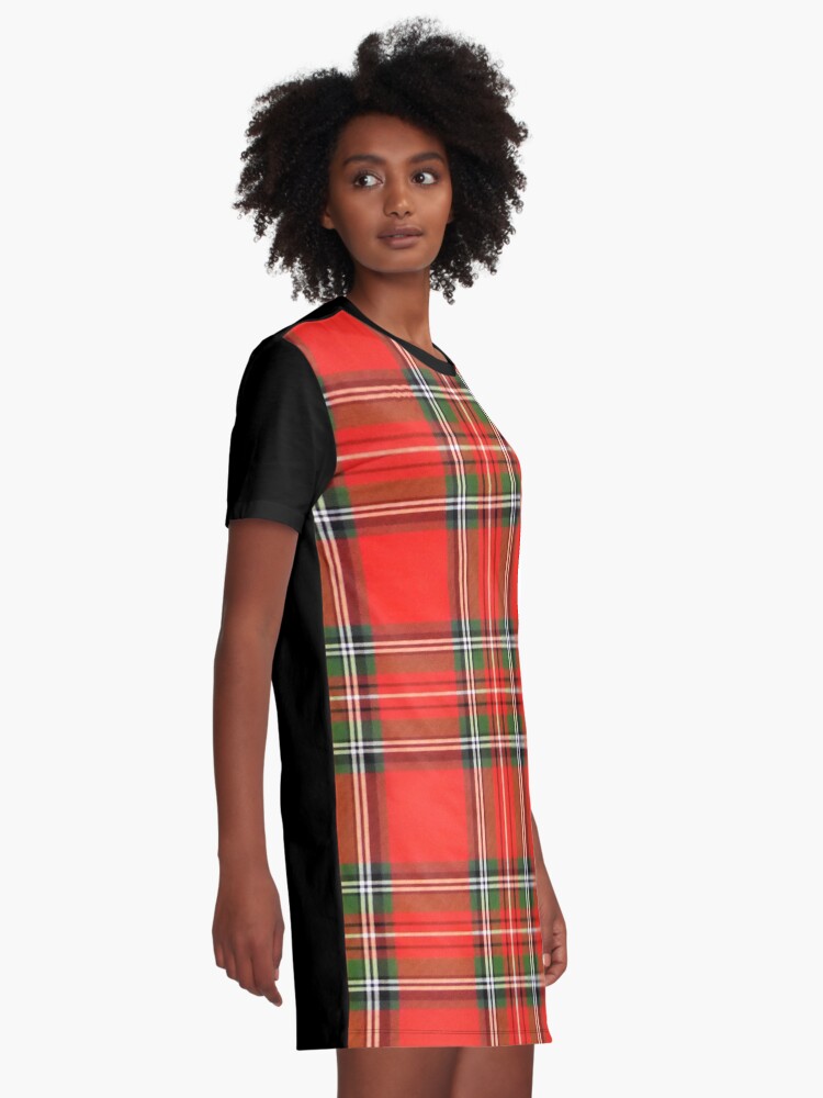 Alternate view of Christmas Plaid Graphic T-Shirt Dress