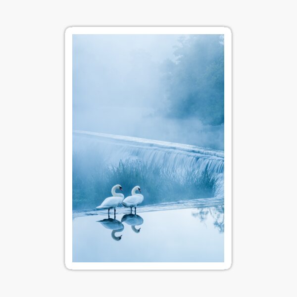 Early morning at Warleigh Weir Sticker