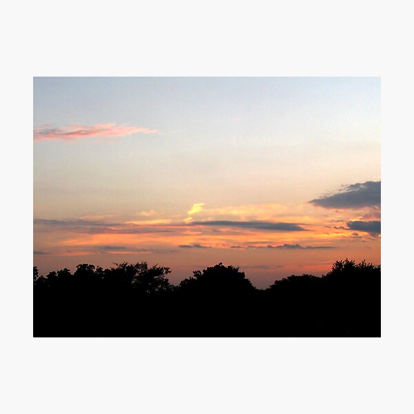 August Sunset Gold Photographic Print