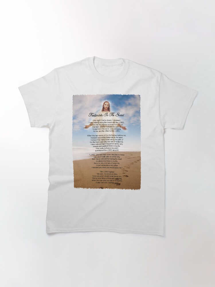 footprints in the sand t shirt