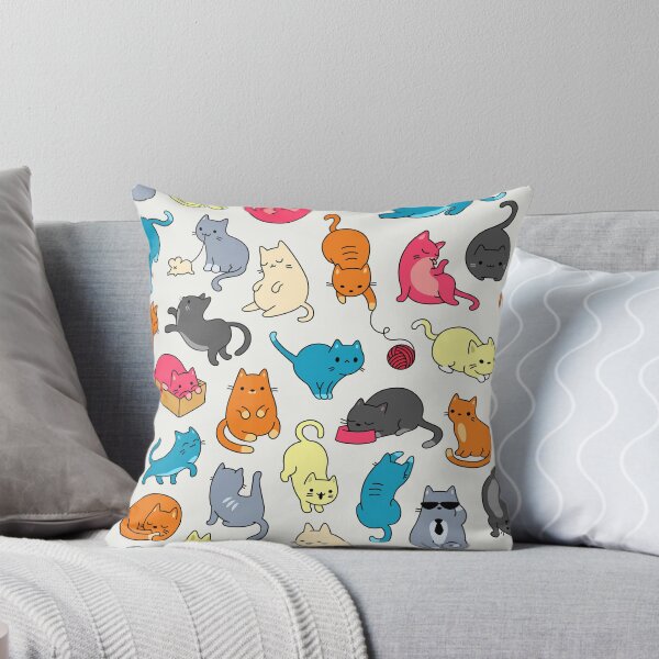 Item preview, Patrón colorido de gatos y gatitos designed and sold by BluePlanet.