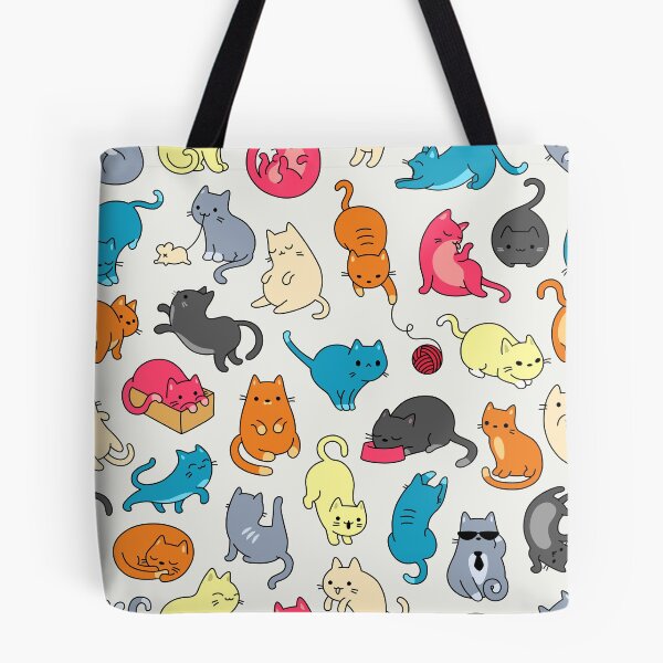 Item preview, Patrón colorido de gatos y gatitos designed and sold by BluePlanet.