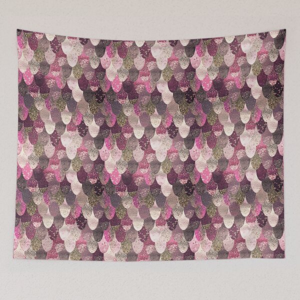 Item preview, MERMAID SCALES Pattern  - JEWEL RED designed and sold by SunlightStudios.