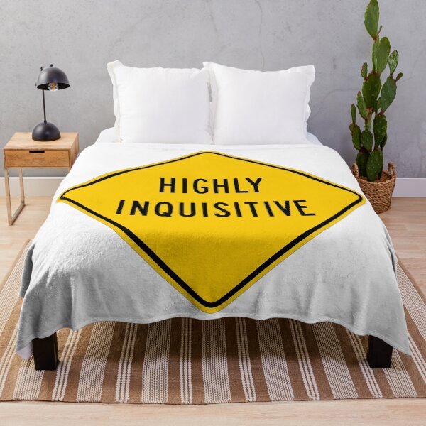 Item preview, Warning: Highly Inquisitive (white background) designed and sold by ByMaSOLE.