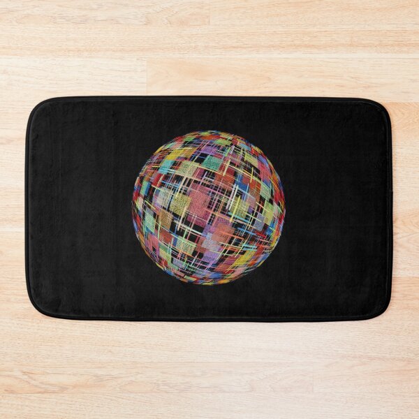 Item preview, Multicolored abstract globe silhouette on black background. designed and sold by IaroslavB.