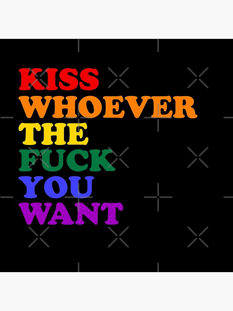 Kiss Whoever You Want Gay Pride Tote Bag, Queer Rainbow Flag Tote Bag, LGBT  Gift