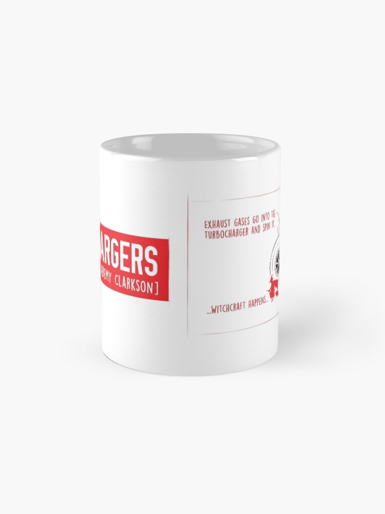 Alternate view of How Turbochargers work: by Jeremy Clarkson (red version) Mug
