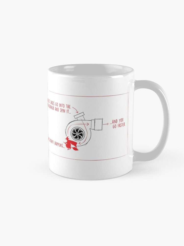 Alternate view of How Turbochargers work: by Jeremy Clarkson (red version) Mug