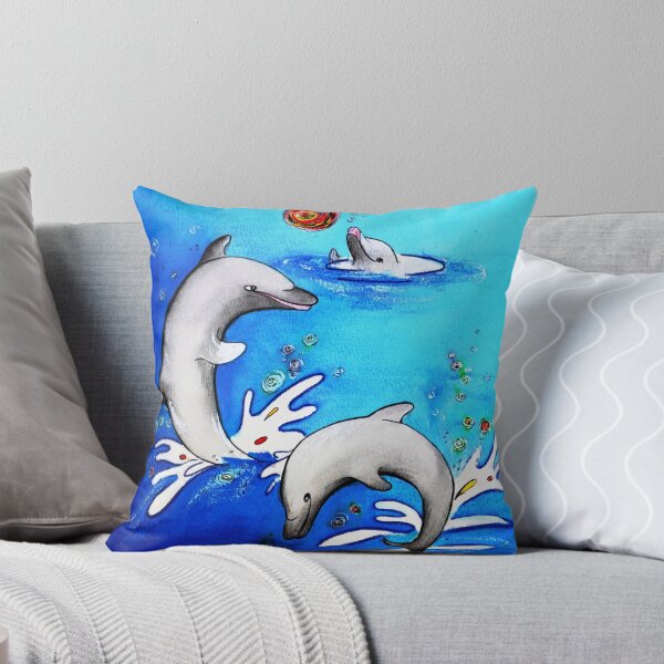 Item preview, Dolphins splashing  designed and sold by GleniseClelland.