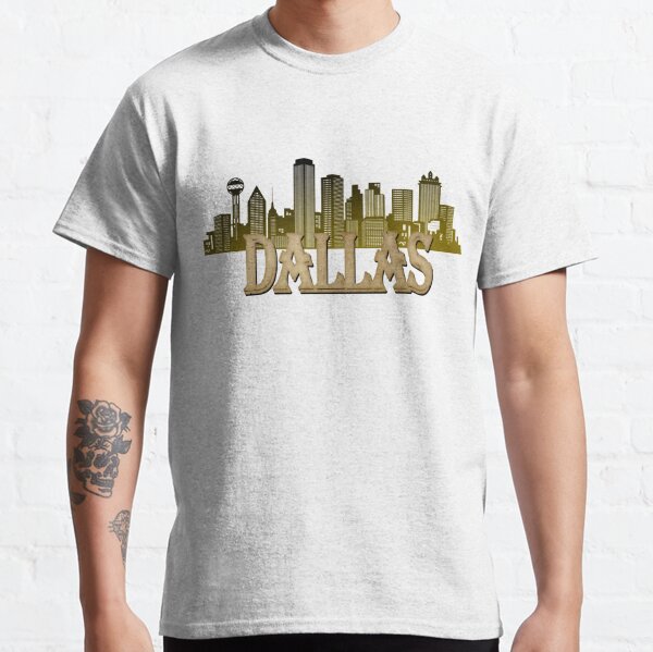 Dallas City Skyline - Texas Rangers Dallas Cowboys Stars Pride T-Shirt