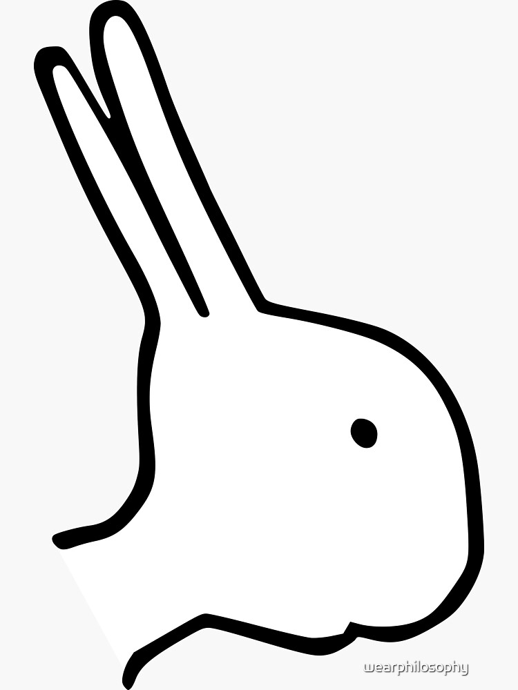"Duck-Rabbit" Sticker for Sale by wearphilosophy | Redbubble