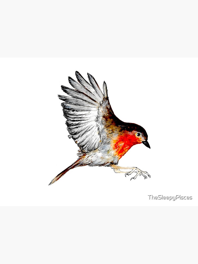 Flying Red Robin Greeting Card By Thesleepypisces Redbubble