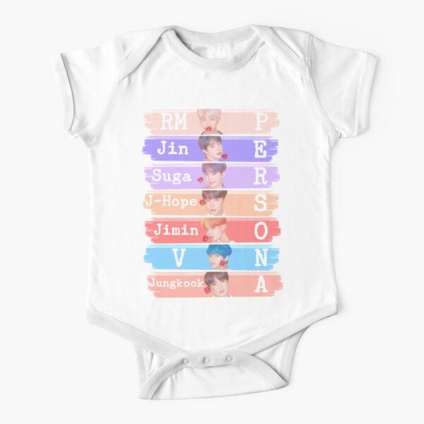 BangtanKpop Persona Body de manga corta para bebé