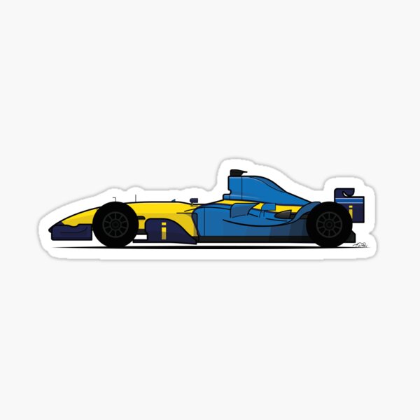 Williams Renault F1 Fan Race Car decal sticker Gold Decal not Sticker x2 46mm 