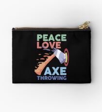 Peace Love Axe Throwing Zipper Pouch