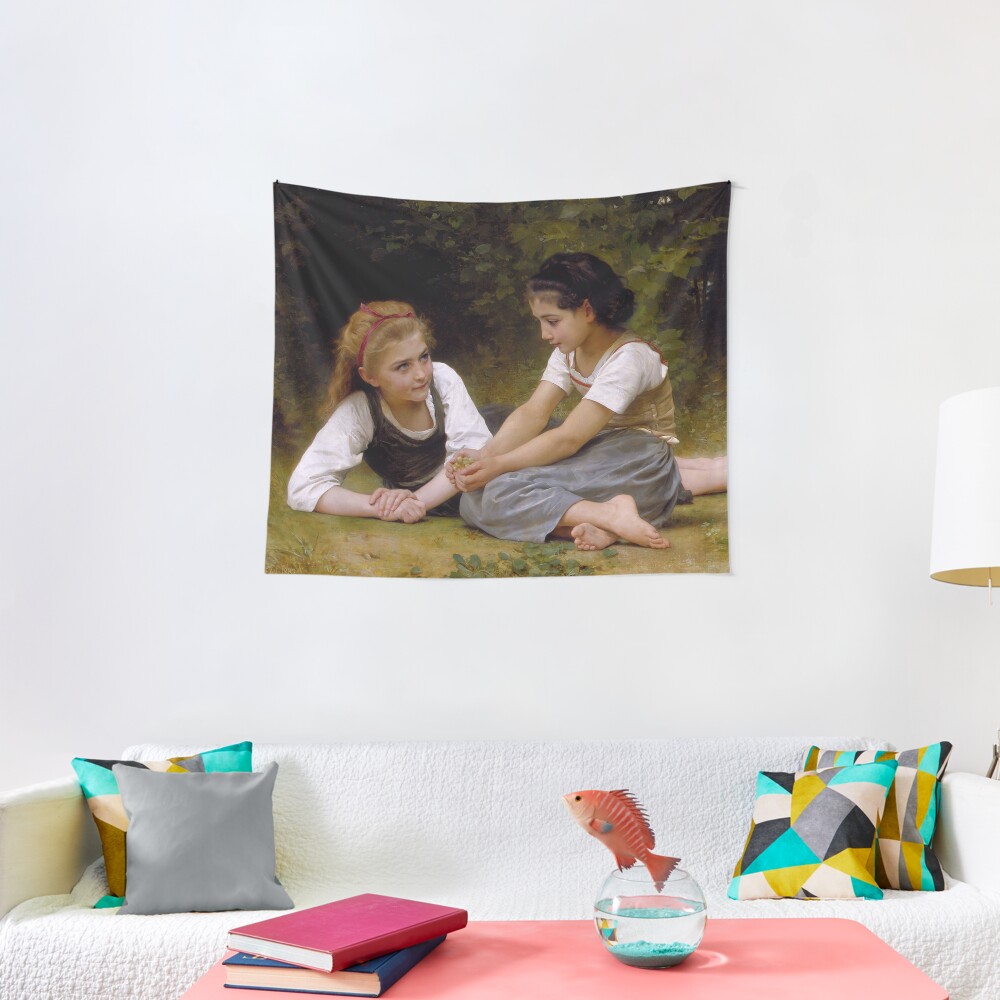 William Adolphe Bouguereau The Nut Gatherers Tapestry By Ald1 Redbubble