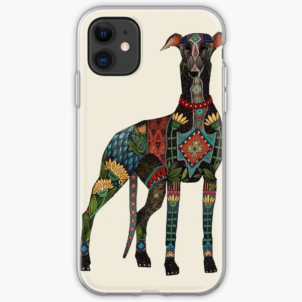 greyhound ivory iPhone Soft Case