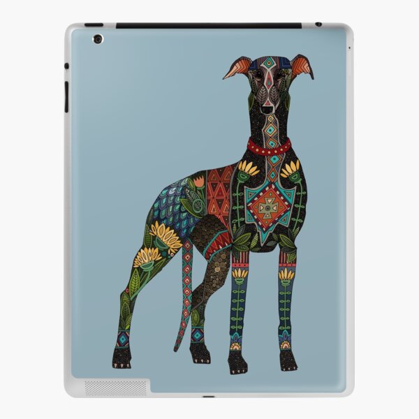 greyhound azure blue iPad Skin