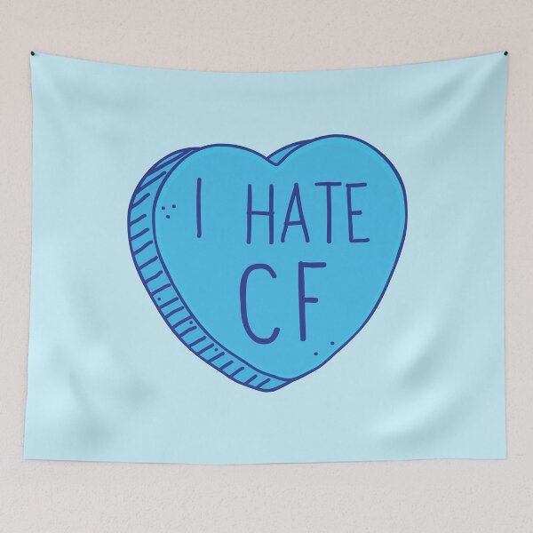 Item preview, I HATE CF Cystic Fibrosis candy heart designed and sold by jazzydevil.