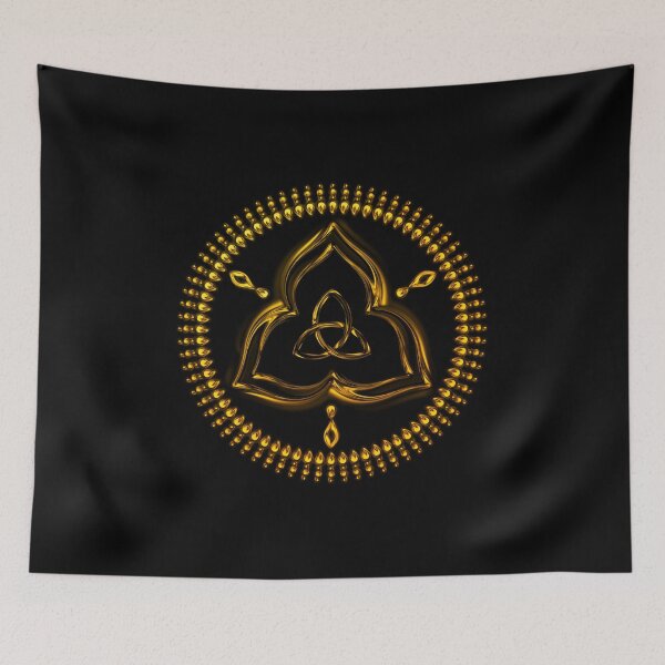 Item preview, Gold Lotus Celtic Triquetra designed and sold by kernowerno.