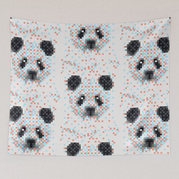 Aperçu de l'œuvre Panda Bear Pixel 8 bits créée et vendue par BluePlanet.
