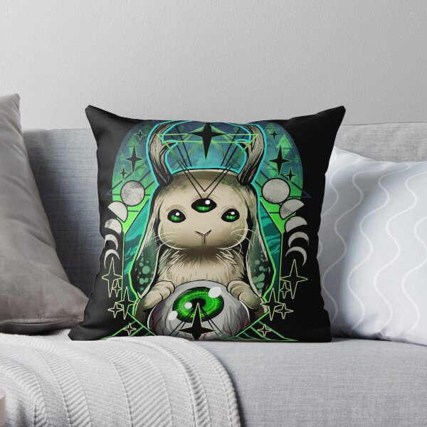 Space Bunny Throw Pillow