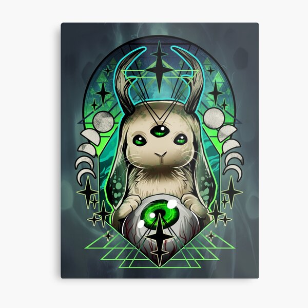 Space Bunny Metal Print