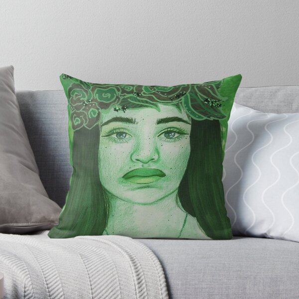 All Green Throw Pillow