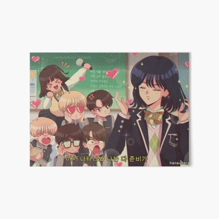 BTS - Yoonji 90's anime Art Board Print