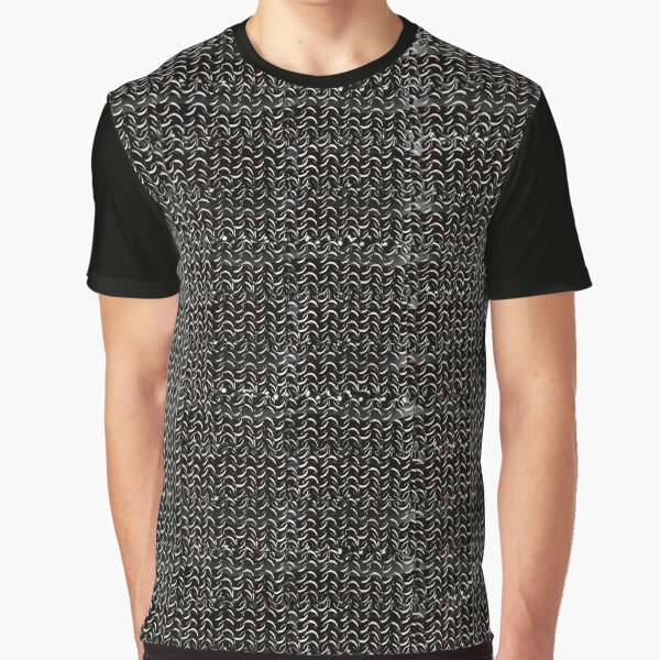 Metal Chainmail Medieval Halloween Costume Knight's Armor Art Graphic T-Shirt