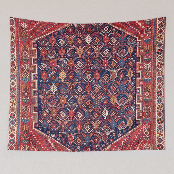 Aperçu de l'œuvre Afshar Kerman Impression de tapis sud-persan créée et vendue par Vicky Brago-Mitchell®.