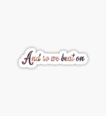 Fitzgerald-Inspired Quote Sticker