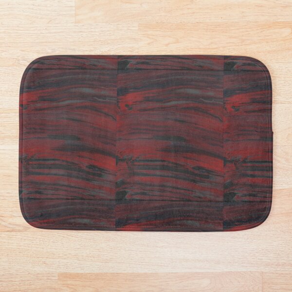 Gray/Black/Red Smear Bath Mat