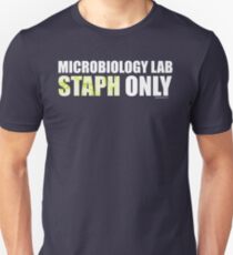 Microbiology Lab - Staph Only (White / Green) Unisex T-Shirt