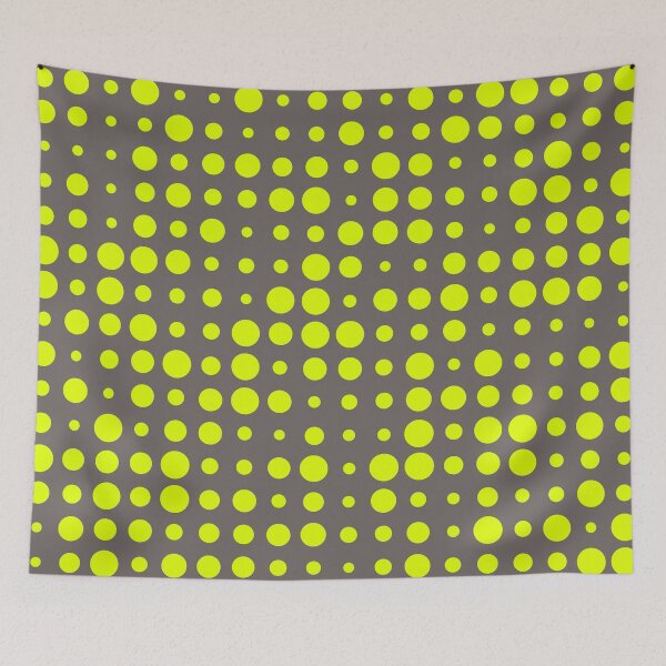 Item preview,      Modern Dots - Chartreuse Fluorescent Neon Grey Ash Charcoal Polka Yellow Green  designed and sold by CanisPicta.